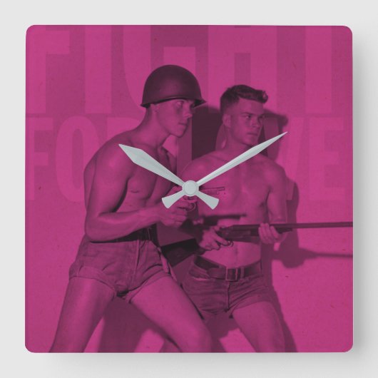  strijd voor liefdespride-plein-wandklok vierkante klok (Voorkant)