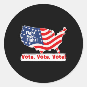 Strijd voor presidentsverkiezingen Trump Ronde Sticker