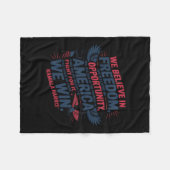 Strijd voor vrijheid en Kamal America Fleece Deken (Voorkant (Horizontaal))