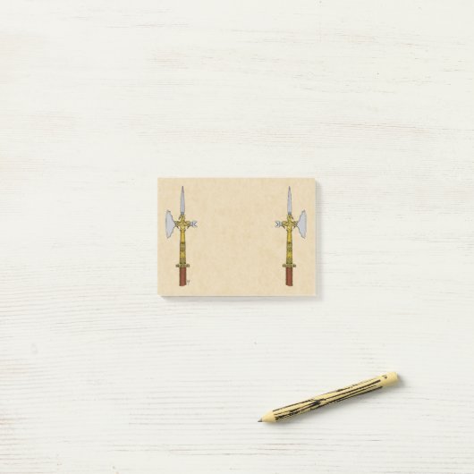 Strijdbijl van Eduard IV Post-it® Notes (Op bureau)