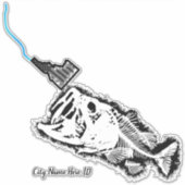 STRIJDENDE PATRIOT ID - AANGEPASTE STADSNAAM EEN S STICKER (Voorkant)