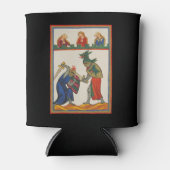 Strijdende ridders op een toernooi, 14e eeuw blikjeskoeler (Voorkant)