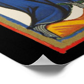 Strijdende ridders op een toernooi, 14e eeuw poster (Hoek)