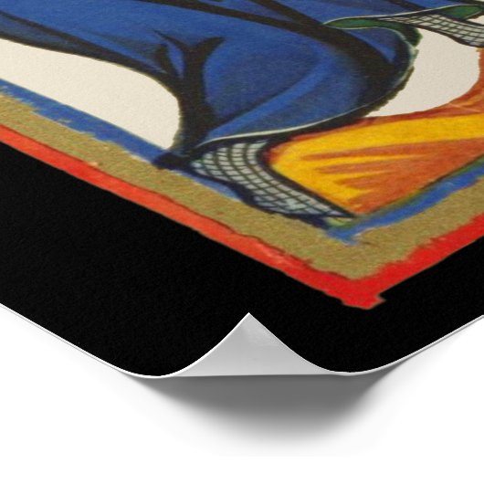 Strijdende ridders op een toernooi, 14e eeuw poster (Hoek)