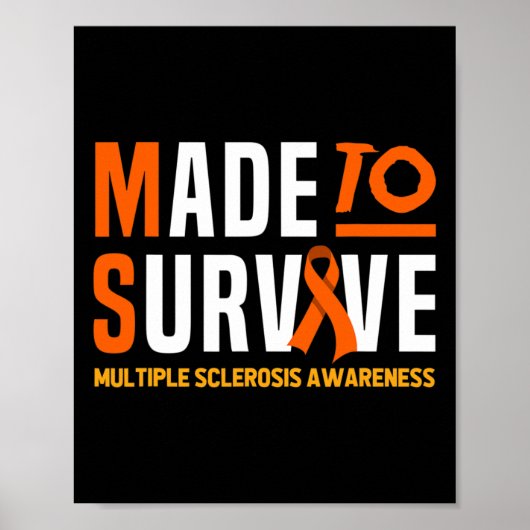 Strijder die MS Multiple Sclerose Awar moest overl Poster (Voorkant)