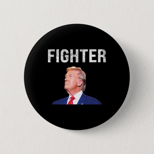 Strijder Donald Trump 2024 Ronde Button 5,7 Cm (Voorkant)