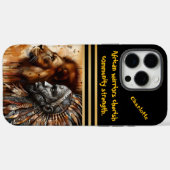 Strijder en leeuw: verenigd in geest Case-Mate iPhone case (Achterkant (horizontaal))