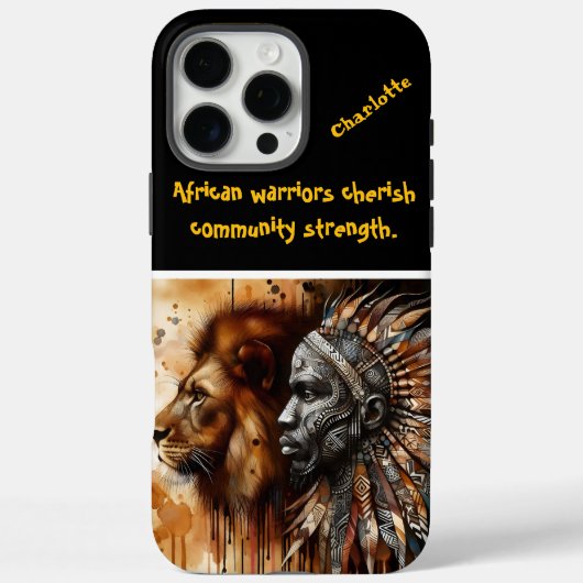 Strijder en leeuw: verenigd in geest Case-Mate iPhone case (Achterkant)