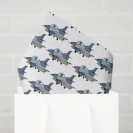 Strijder Jet Decoupage Papier, Militair Vliegtuig Tissuepapier