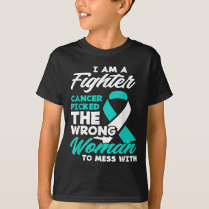 Strijder kanker geplukt verkeerde vrouw baarmoeder t-shirt