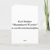 Strijder Karl die Bodmer - Moennitarri de Dans van Kaart (Achterkant)