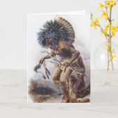 Strijder Karl die Bodmer - Moennitarri de Dans van Kaart (Gele Bloem)