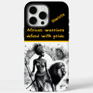 Strijder koningin en haar felle leeuw stappen iPhone 16 pro max hoesje