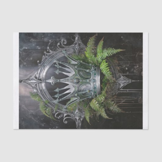 Strijder koningin van het bos, zilveren kroon tissuepapier (Voorkant)