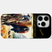 Strijder met bizon. Case-Mate iPhone case (Achterkant (horizontaal))