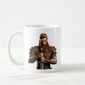 Strijder met zwaard koffiemok (Links)