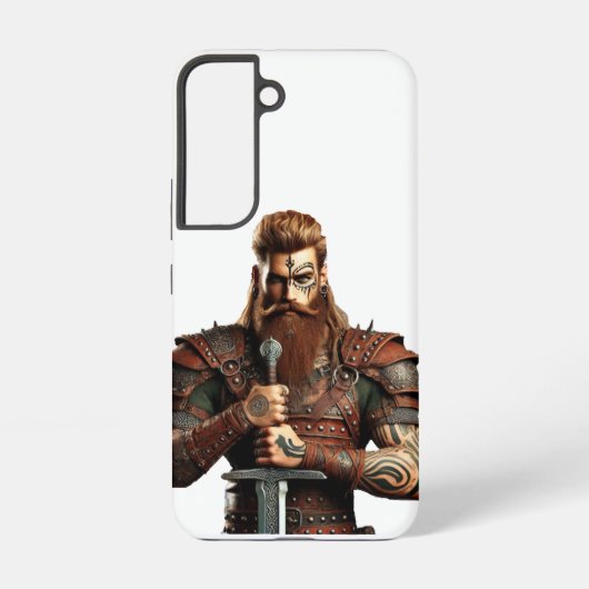 Strijder met zwaard samsung galaxy hoesje (Achterkant)