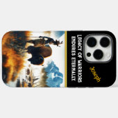 Strijder per rivier met bizon Case-Mate iPhone case (Achterkant (horizontaal))