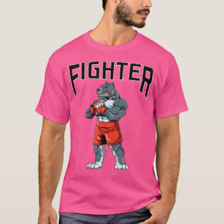 Strijder Pitbull Cage Fighter Free Fighting Mma Mu T-shirt