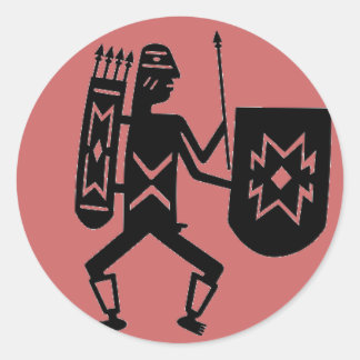 Strijder punt ronde sticker