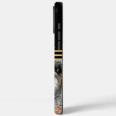 Strijder staat hoog tegen Afrikaanse achtergrond Case-Mate iPhone Case (Achterkant / Links)