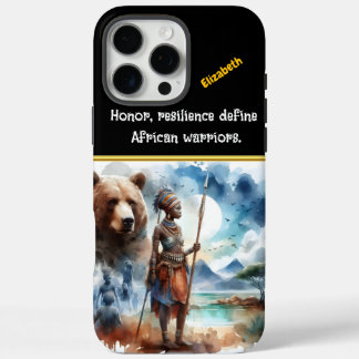 Strijder staat sterk tegen natuur iPhone 16 pro max hoesje
