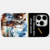 Strijder staat sterk tegen natuur Case-Mate iPhone case (Achterkant (horizontaal))