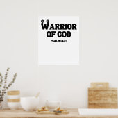 Strijder van God (Psalm 144:1) Poster (Keuken)