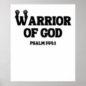 Strijder van God (Psalm 144:1) Poster (Voorkant)
