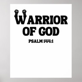 Strijder van God (Psalm 144:1) Poster