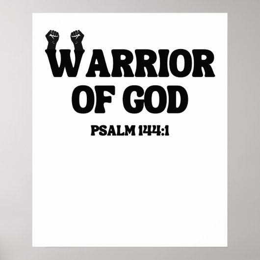 Strijder van God (Psalm 144:1) Poster (Voorkant)