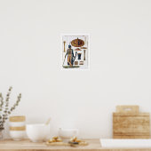 Strijder van het eiland Guebe met items uit het ge Poster (Keuken)