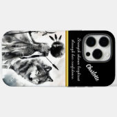 Strijder van het wild met een felle wolf metgezel Case-Mate iPhone case (Achterkant (horizontaal))