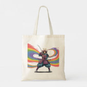Strijder van Pride LGBTQ + Samurai krijger Canvas Tote Bag (Achterkant)
