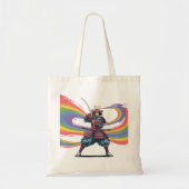 Strijder van Pride LGBTQ + Samurai krijger Canvas  Tote Bag (Voorkant)