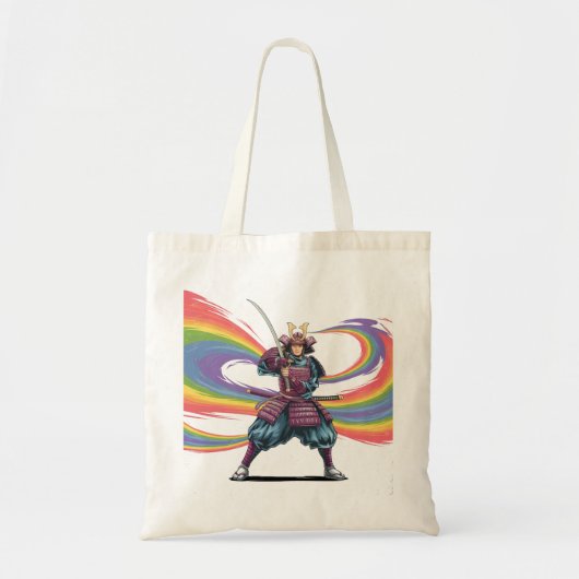 Strijder van Pride LGBTQ + Samurai krijger Canvas Tote Bag (Voorkant)