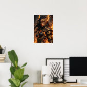 Strijder van Vuur Fantasy Poster (Thuiskantoor)