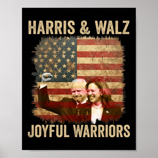 Strijder voor Kamala Harris Tim Walz 2024 1 Poster (Voorkant)
