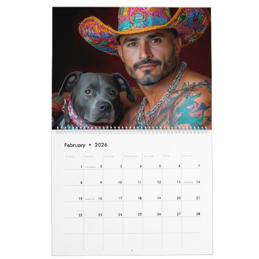 Strijders en Pitbull Dog Heroes Kalender (Feb 2026)