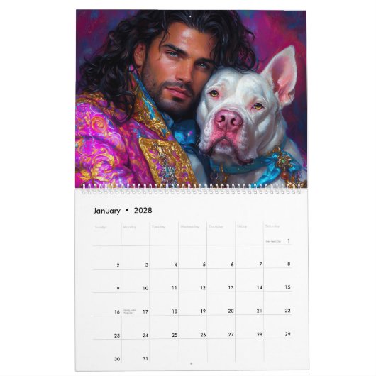 Strijders en Pitbull Dog Heroes Kalender (Jan 2028)