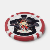 Strijdfeest: opkomst van de culinaire krijgers poker chips (Enkel)