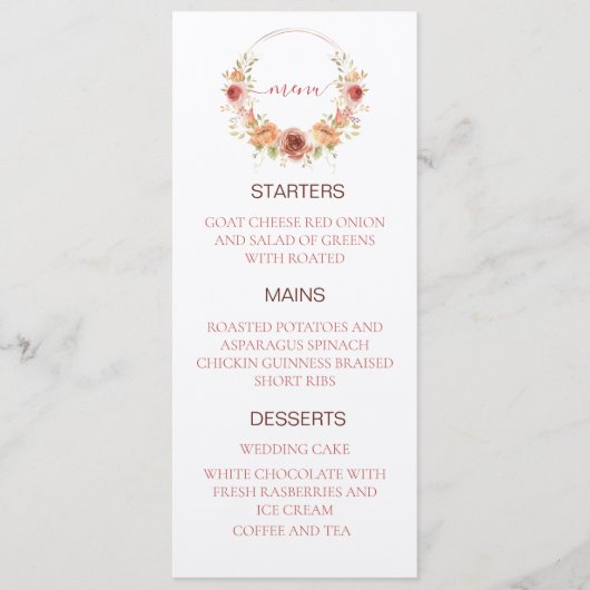 Strijdingspomppompoenen kraftpapier menu (Voorkant)