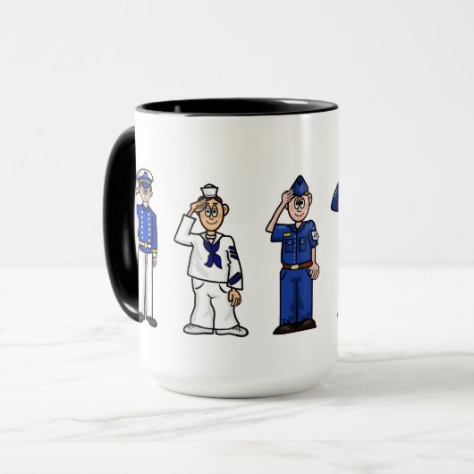 Strijdkrachten of Mok op de dag van militaire bewa (Voorkant links)