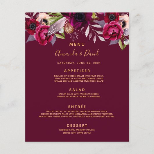 Strijdmenu waterverkleurde floralen begraven (Voorkant)