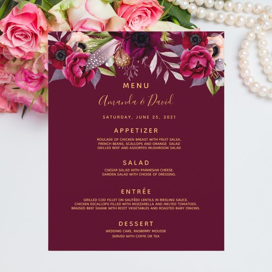 Strijdmenu waterverkleurde floralen begraven