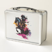 Strijdpaard in waterverf (Achterkant)