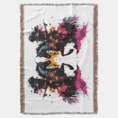 Strijdpaard in waterverf deken (Voorkant Verticaal)
