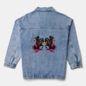 Strijdpaard in waterverf denim jacket (Achterkant)