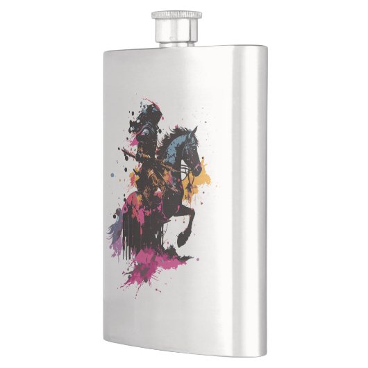 Strijdpaard in waterverf flacon (Links)