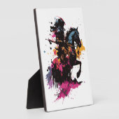 Strijdpaard in waterverf fotoplaat (Zijkant)